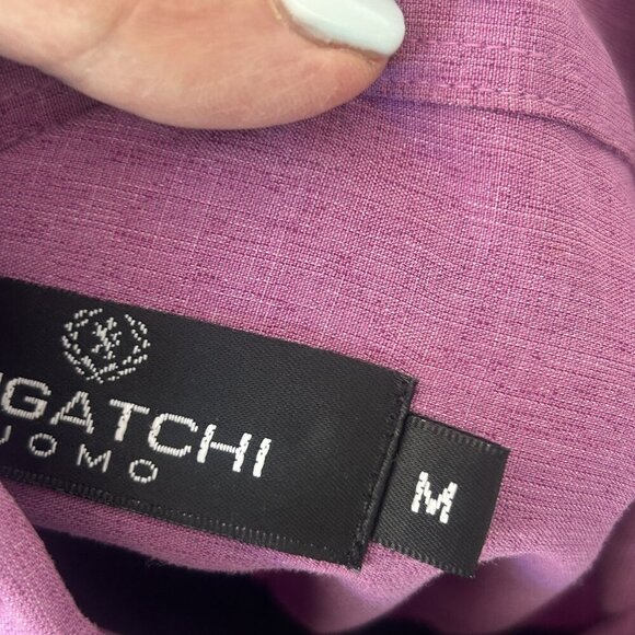Bugatchi Uomo Men's Vintage Purple Modal Blend Long Sleeve Shirt Size Medium - Picture 3 of 8